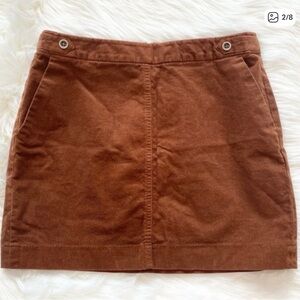 Banana Republic Rust Brown Corduroy Mini Skirt- size 6